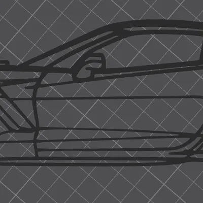 Mô hình trang trí tường Chevrolet Corvette C7 Z06 (Wall Art)