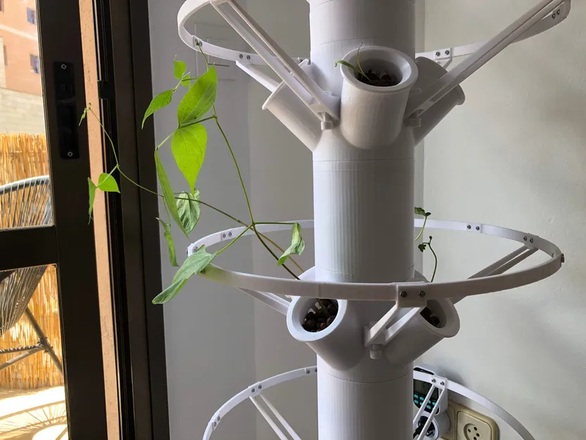 Tháp Trồng Cây Thủy Canh Modular (Modular Hydroponic Tower Garden) - Image 4
