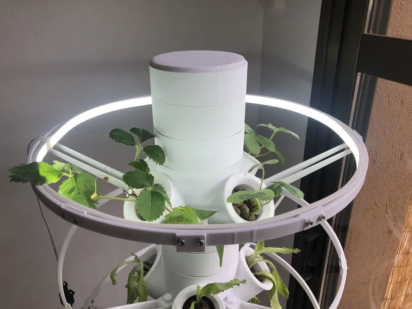 Tháp Trồng Cây Thủy Canh Modular (Modular Hydroponic Tower Garden) - Image 5