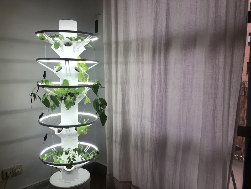 Tháp Trồng Cây Thủy Canh Modular (Modular Hydroponic Tower Garden) - Image 8