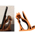 Giá đỡ điện thoại hình mèo dễ thương in 3D (Handyständer Katze) - Thumbnail 1