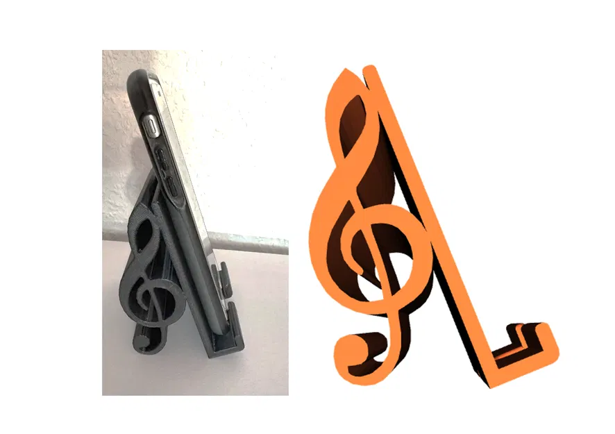 Giá đỡ điện thoại hình khóa Sol (Music Clef Stand) - Phụ kiện in 3D - Image 1