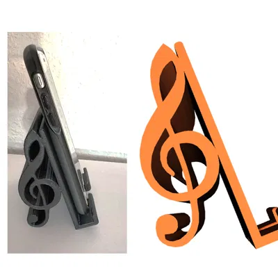Giá đỡ điện thoại hình khóa Sol (Music Clef Stand) - Phụ kiện in 3D