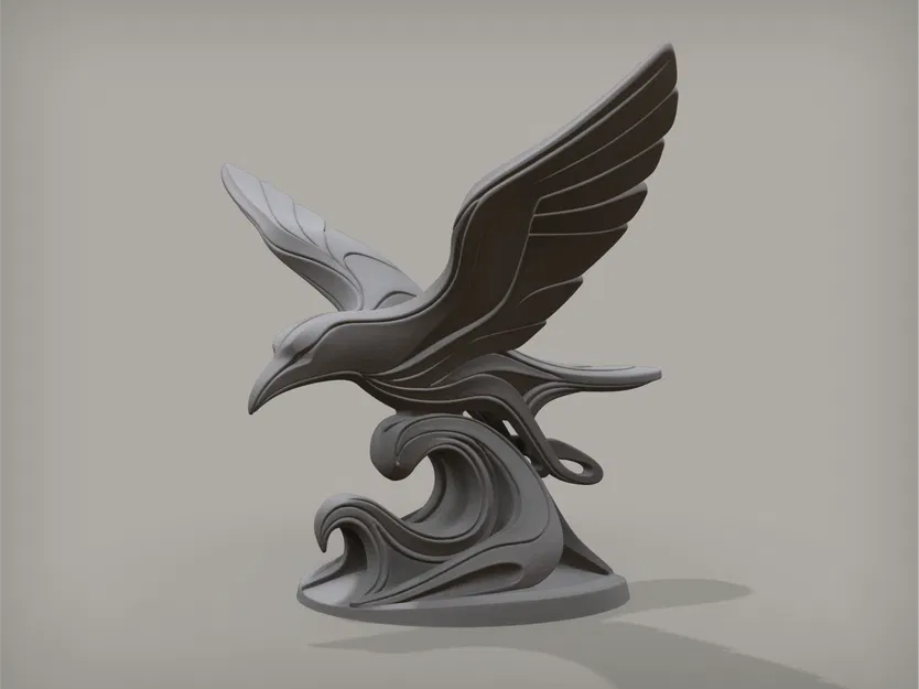 Mô hình tượng chim hải âu nghệ thuật 3D in trang trí đẹp mắt - Image 1