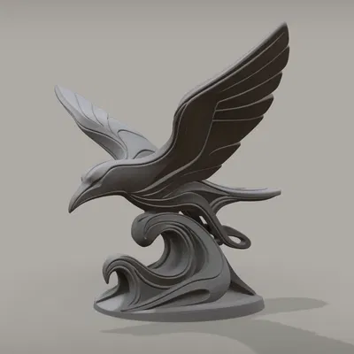 Mô hình tượng chim hải âu nghệ thuật 3D in trang trí đẹp mắt