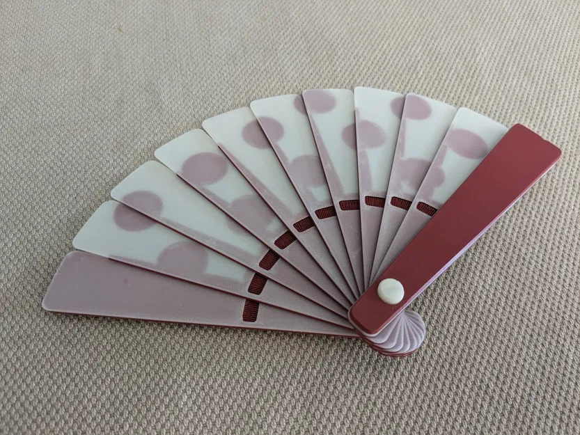 Quạt Cầm Tay - Họa Tiết Chấm Bi - Image 6