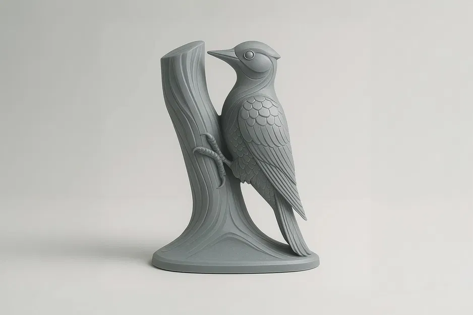 Tượng chim gõ kiến 3D: Mẫu trang trí bàn làm việc nghệ thuật độc đáo - Image 1