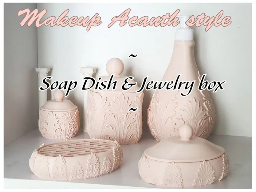 Khay đựng xà phòng và hộp đựng trang sức (phong cách Acanth) - Image 1