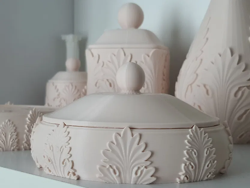 Khay đựng xà phòng và hộp đựng trang sức (phong cách Acanth) - Image 6