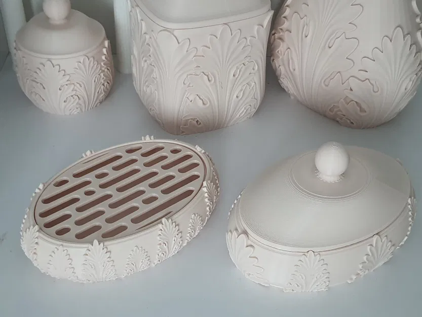 Khay đựng xà phòng và hộp đựng trang sức (phong cách Acanth) - Image 7