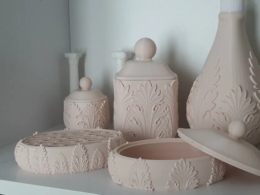 Khay đựng xà phòng và hộp đựng trang sức (phong cách Acanth) - Image 8