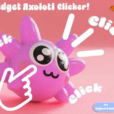 Mô hình Axolotl Fidget Clicker siêu cưng!!!