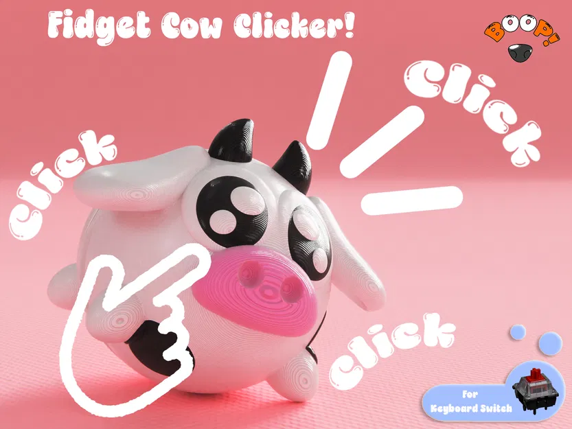 Mô hình đồ chơi bấm Cow Clicker dễ thương !!! - Image 1