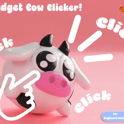 Mô hình đồ chơi bấm Cow Clicker dễ thương !!!