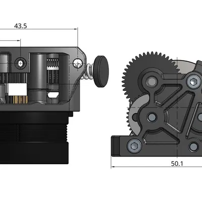 ProtoXtruder - Bộ Extruder sử dụng bánh răng HGX chuẩn Sherpa Mini