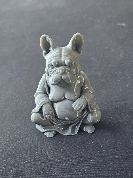 Tượng Chú Chó French Bulldog Thiền Định Đáng Yêu - Mô Hình In 3D - Image 1