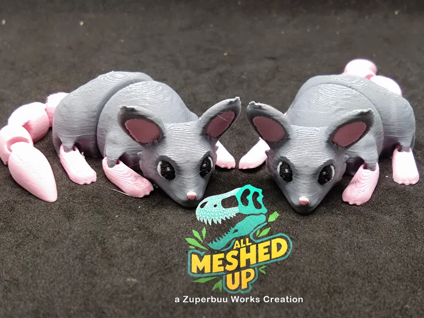 Mô hình đồ chơi chuột cử động linh hoạt (Articulated Rodent Toy) - Image 2