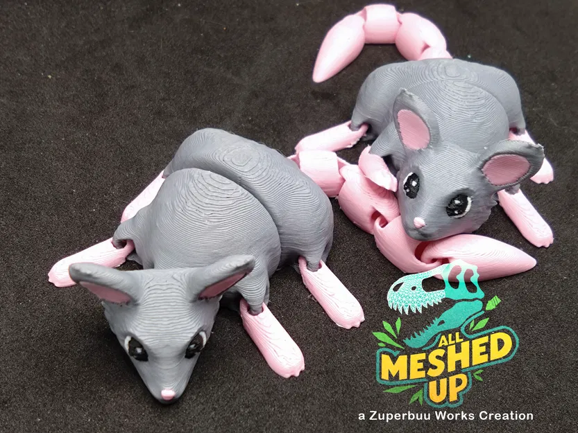 Mô hình đồ chơi chuột cử động linh hoạt (Articulated Rodent Toy) - Image 3