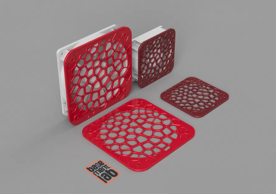 Ốp bảo vệ quạt tản nhiệt Ø 80 / 120 mm họa tiết Voronoi cho PC/Rack/Máy in 3D - Image 1