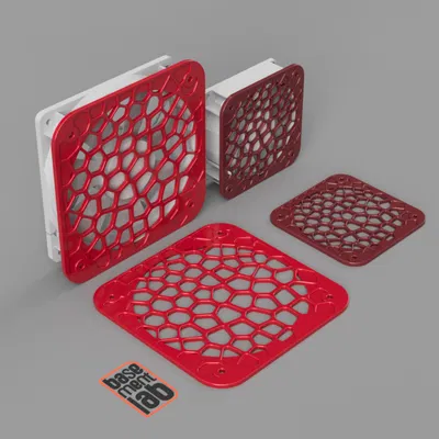 Ốp bảo vệ quạt tản nhiệt Ø 80 / 120 mm họa tiết Voronoi cho PC/Rack/Máy in 3D