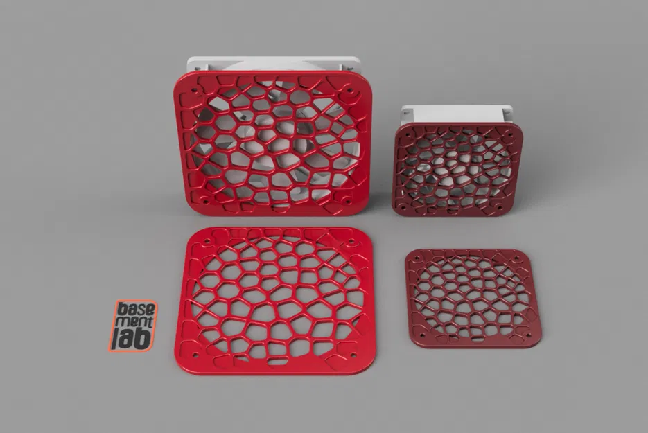Ốp bảo vệ quạt tản nhiệt Ø 80 / 120 mm họa tiết Voronoi cho PC/Rack/Máy in 3D - Image 2