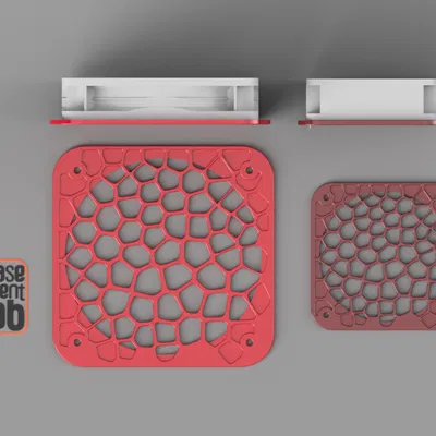 Ốp bảo vệ quạt tản nhiệt Ø 80 / 120 mm họa tiết Voronoi cho PC/Rack/Máy in 3D