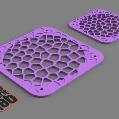 Ốp bảo vệ quạt tản nhiệt Ø 80 / 120 mm họa tiết Voronoi cho PC/Rack/Máy in 3D