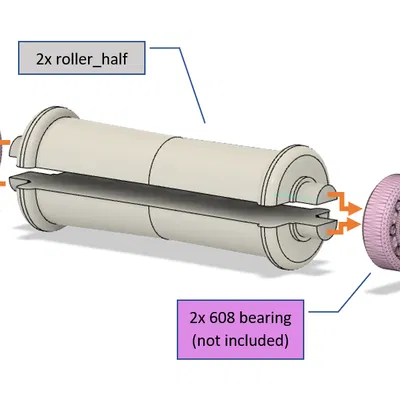 Giá đỡ cuộn nhựa con lăn kép (Không cần support!)