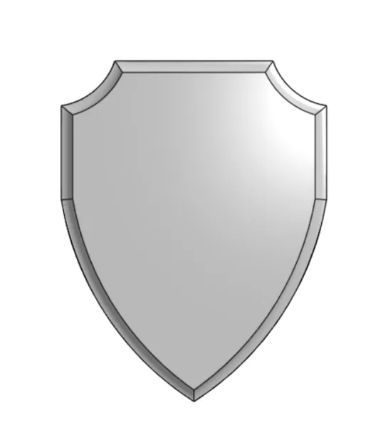 Tấm bảng hình khiên (Blank Plaque) 3D - Mẫu trang trí tùy biến - Image 1