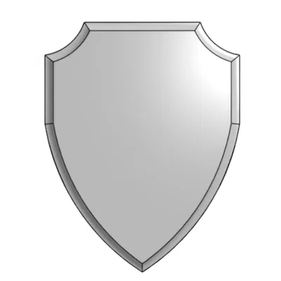 Tấm bảng hình khiên (Blank Plaque) 3D - Mẫu trang trí tùy biến