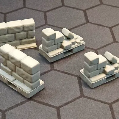 (Đã cũ) Masterful Dungeon Tiles v1 – Tấm tường module – Dùng cho đế 2x1 và 2x2