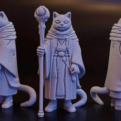 Tabaxi Wizard/Cleric (DND / TTRPG)