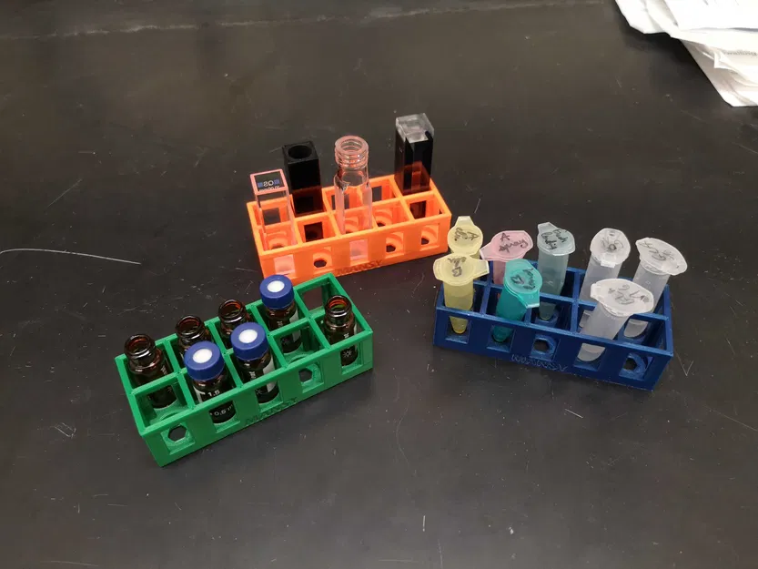 Giá đỡ Eppendorf, ống nghiệm và cuvette 10-30 vị trí (In 3D) - Image 1