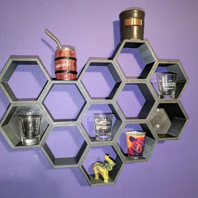 Kệ Lục Giác Trưng Bày Ly Shot