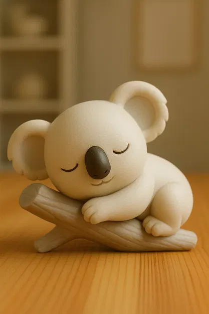 Mô hình Koala ngủ trên cành cây dễ thương - File in 3D STL - Image 1