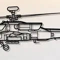Mô hình trang trí tường trực thăng AH-64D Apache - File in 3D - Thumbnail 1