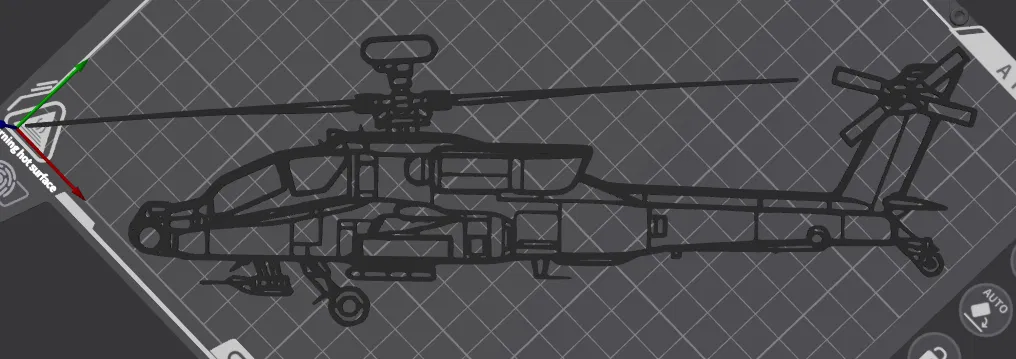 Mô hình trang trí tường trực thăng AH-64D Apache - File in 3D - Image 2