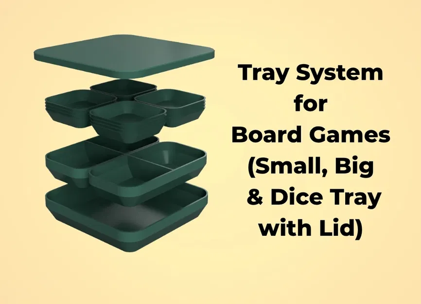 Hệ thống khay mô-đun cho Board Game (Khay nhỏ, lớn & khay xí ngầu kèm nắp) - Image 1