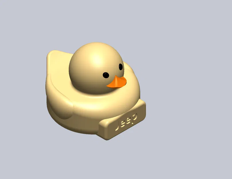 Mô hình Vịt cao su đội mũ kèm bảng tên Jeep - Image 5