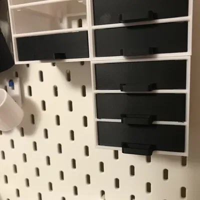 Tủ ngăn kéo 3 tầng mini cho bảng treo tường Skadis