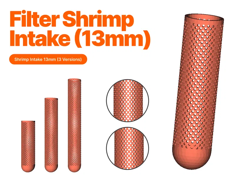 Đầu lọc 13mm bảo vệ tép con và cá cảnh in 3D hiệu quả - Image 1