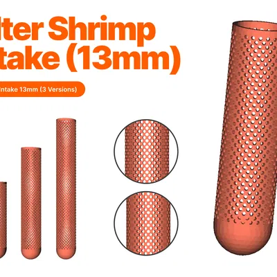 Đầu lọc 13mm bảo vệ tép con và cá cảnh in 3D hiệu quả