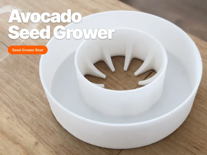 Phao ươm hạt bơ (Avocado Seed Grower) tiện lợi, dễ in 3D - Image 1
