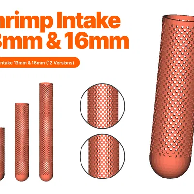 Đầu lọc tép cho hồ thủy sinh (13mm & 16mm) (12 mẫu) (Lỗ tròn và lục giác)