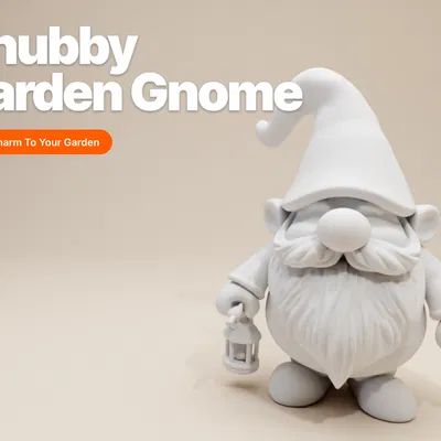 Tượng Chú Lùn Giữ Vườn (Gnome) Mập Mạp Cầm Đèn Lồng – Phong Cách Tối Giản