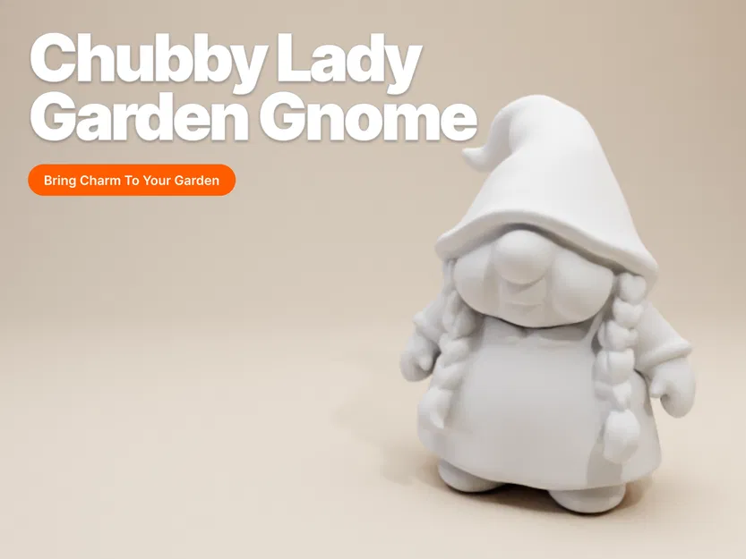 Tượng Bà Cụ Gnome Tròn Trĩnh – Mô Hình Trang Trí Vườn Tối Giản - Image 1