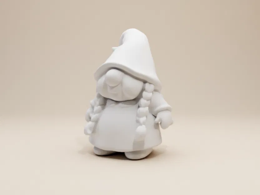 Tượng Bà Cụ Gnome Tròn Trĩnh – Mô Hình Trang Trí Vườn Tối Giản - Image 2