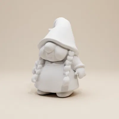 Tượng Bà Cụ Gnome Tròn Trĩnh – Mô Hình Trang Trí Vườn Tối Giản