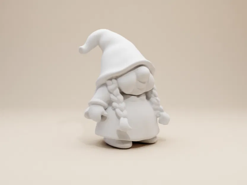 Tượng Bà Cụ Gnome Tròn Trĩnh – Mô Hình Trang Trí Vườn Tối Giản - Image 4