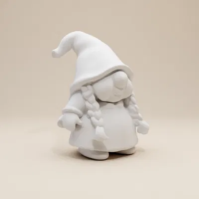 Tượng Bà Cụ Gnome Tròn Trĩnh – Mô Hình Trang Trí Vườn Tối Giản